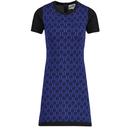 Madcap England Overlook Honeycomb Knitted Dress in Black and Police Blue MC1109