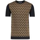 Overlook Honeycomb Knitted T-shirt in Fall Leaf by Madcap England