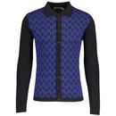 Madcap England Overlook Honeycomb Polo Cardigan in Police Blue