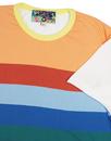 Titan MADCAP ENGLAND Retro Rainbow Stripe T-shirt