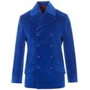 Madcap England Rare Breed 60s Mod Double Breasted Blue Velvet Jacket