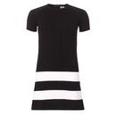 Madcap England 60s Mod Hoop Hem Knitted Dress in Black/White