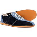 All Up MADCAP ENGLAND Mod Suede Bowling Shoes NAVY