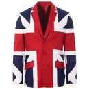 Madcap England Townshend 60s Mod Union Jack Blazer Jacket in Red/White/Blue