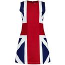 Madcap England 1960s Mod Pop Art Union Jack A-Line Dress