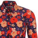 Celia MADCAP Womens Mod Penny Collar Floral Shirt 