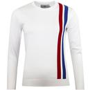 Madcap England Women's Retro Mod Racing Jumper in White