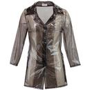 Jackie MADCAP ENGLAND 60s PVC Raincoat CLEAR BLACK