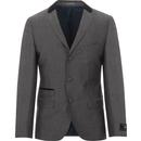 madcap england mens retro mod velvet details mohair suit blazer silver grey