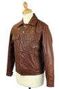 Badlands MADCAP ENGLAND Retro Leather Jacket BROWN