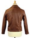 Badlands MADCAP ENGLAND Retro Leather Jacket BROWN