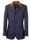 MADCAP ENGLAND Mod Flannel Stripe 4 Button Suit 