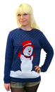 Mrs Snowy - Retro 70s Snowman Christmas Jumper
