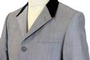 Fab 4 Button MADCAP Suit in Silver Mohair Tonic 