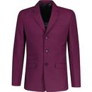 madcap england mens retro mod 3 button blazer burgundy