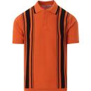 madcap england mens aftermath knitted polo tshirt rust orange	