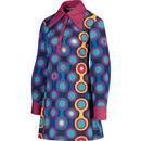 Daydream Psych Out Madcap Retro 60s Mod Polo Dress