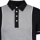 Pelham Madcap England 60s Dogtooth Jersey Polo B/W
