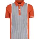 madcap england mens dogtooth pattern panel jersey polo tshirt cinnamon stick