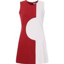 Golightly MADCAP ENGLAND 60s Mod 2-Tone Dress Red