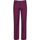 madcap england mens mod slim leg tailored suit trousers burgundy