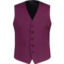 madcap england mens mod button through tailored waistcoat burgundy