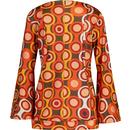 Stargaze Psych-Out Madcap 70s Bell Sleeve Top E/O