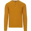 madcap england mens ribbed plain polo neck long sleeve top chinese yellow