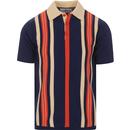 Farlowe MADCAP ENGLAND Mod Stripe Knit Polo Top