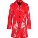 madcap england womens jackie 60s mod pvc raincoat red