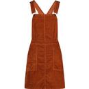 madcap england womens marlo 1960s cord pinafore dress gingerbread brown