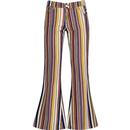 Madcap England Killer Stripe Men's Retro 70s Cord Flares Multi