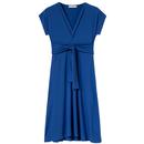 Mademoiselle Ye Ye Marvellous Charming Belted Dress in Blue pictured from front