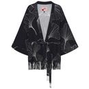 Mademoiselle Ye Ye Tassel Fusion Kimono Jacket in Black Flat Shot