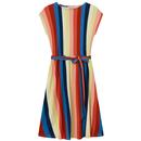 Mademoiselle Yeye The Daily Chill Out Striped Retro Dress Red 41120B
