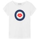 Mademoiselle Yeye Mod Target Logo Fitted T-Shirt in White