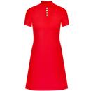 Pure Joy MADEMOISELLE YEYE 1960s Mod Dress (Red)
