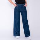 MADEMOISELLE YEYE Retro 70s Wide Leg Denim Jeans