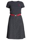 Adriane MADEMOISELLE YEYE Mod Stripe Chevron Dress