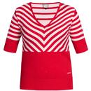 Stripes Lover MADEMOISELLE YEYE Retro 60s Top Red