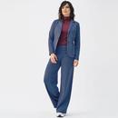 Mademoiselle Yeye Superbe Sonic Women's Blazer in Blue/Burgundy