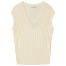 MADEMOISELLE YEYE Retro Cable Knit V-Neck Tank Top