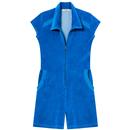 Mademoiselle YeYe Silla Sur Mer Terry Towelling Jumpsuit in Directoire Blue