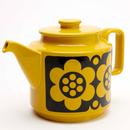 Magpie x Hornsea Pottery Geo Flower Teapot in Yellow MA1563