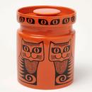 Magpie x Hornsea Pottery Retro Cat Cookie Jumbo Jar in Orange MA1663