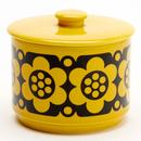 Magpie x Hornsea Pottery 70s Lidded Bowl Geo Flower in Yellow MA1565