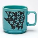 Magpie x Hornsea Pottery Piggie Pig Family Mug in Teal