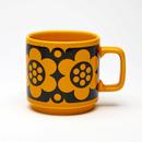 Magpie x Hornsea Retro 70s Geo Flower Mug in Yellow