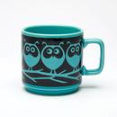 Magpie x Hornsea Pottery Retro Owls On Branch Mug