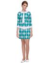 MARMALADE Retro 60s Argyle Mod Tie Dress Green